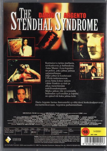 Stendhal Syndrome (Italia 1996) DVD KÄYTETTY