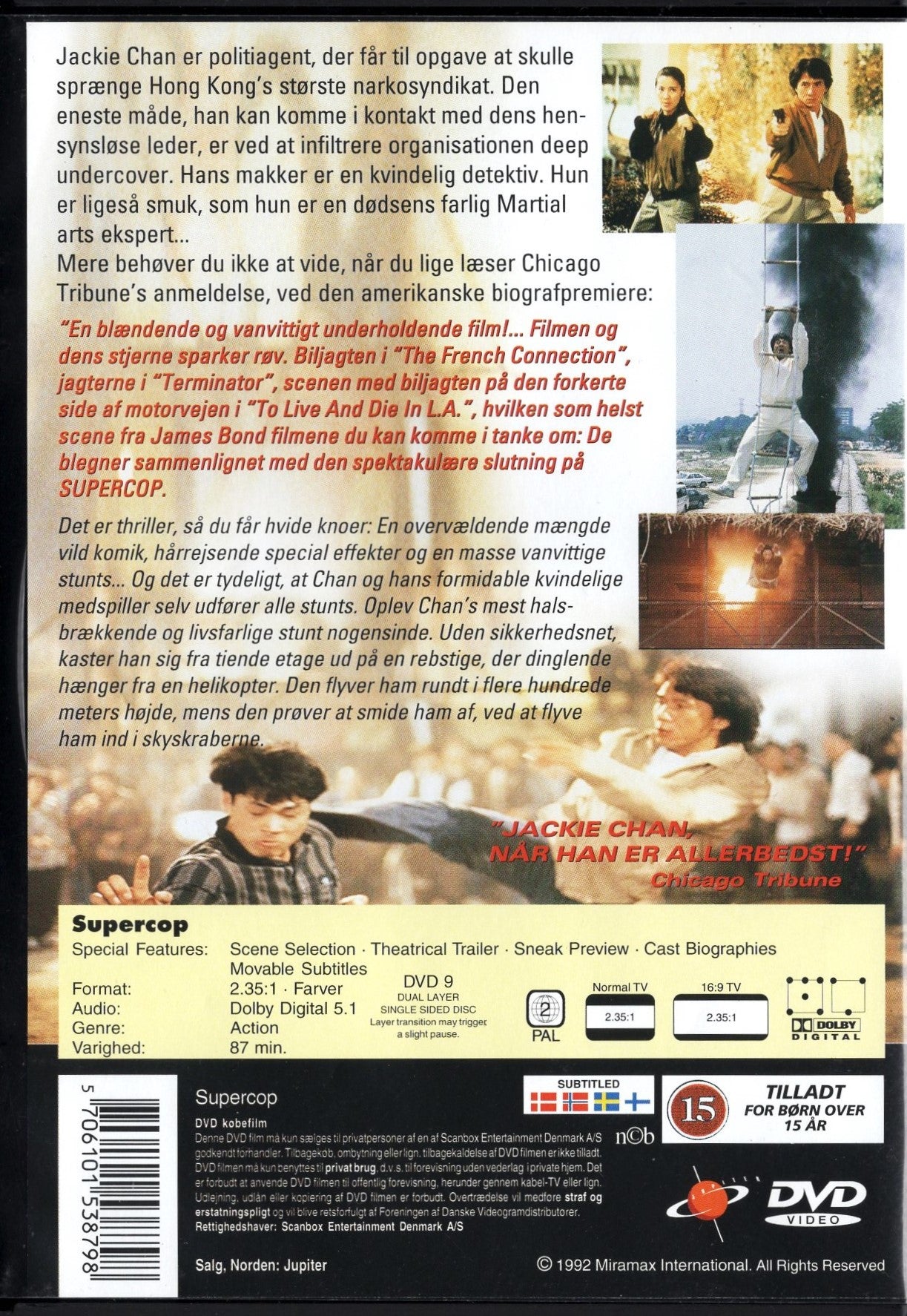 Supercop – AKA Police Story 3 (Hongkong 1992) DVD KÄYTETTY