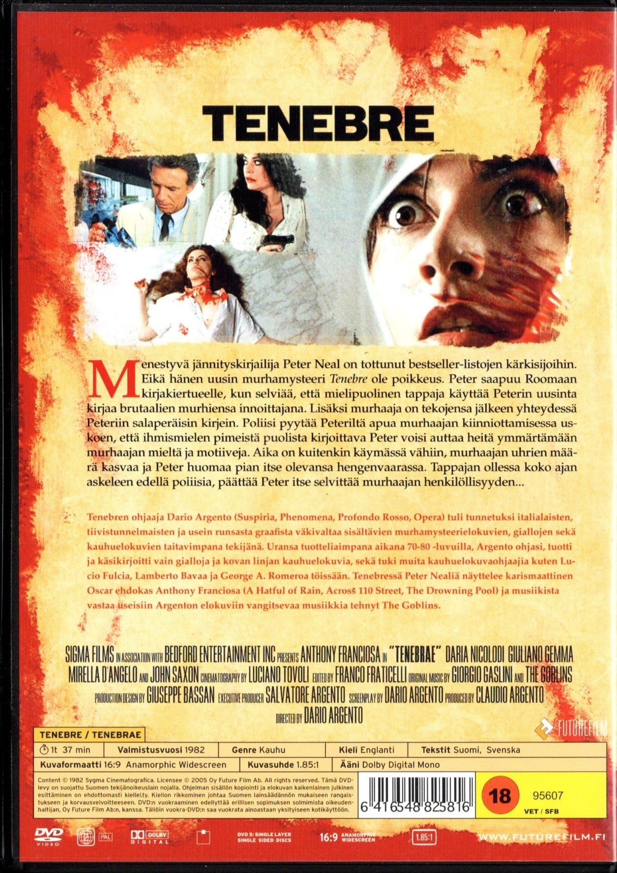 Tenebre (Italia 1982) DVD KÄYTETTY
